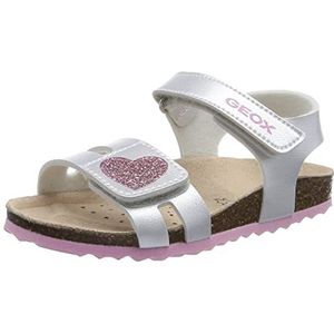 Geox Jongens meisjes B CHALKI Girl sandaal, zilver/roze, 25 EU, Zilverroze., 25 EU