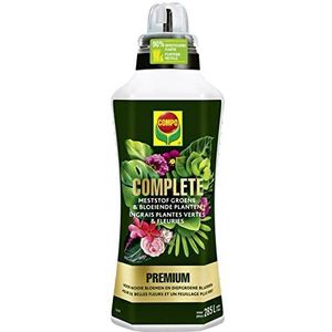 COMPO Vloeibare Meststof Complete, voor alle tuinplanten, voorkomt bladval, voor een rijke bloei, fles met doseerdop, 1 l