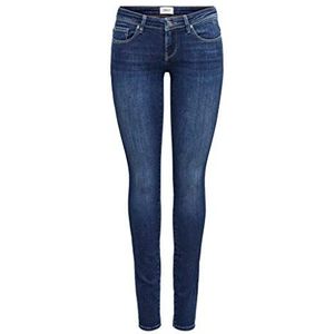 ONLY ONLCoral Life SL Skinny Fit Jeans voor dames, Dark Blue Denim II, 31W x 34L