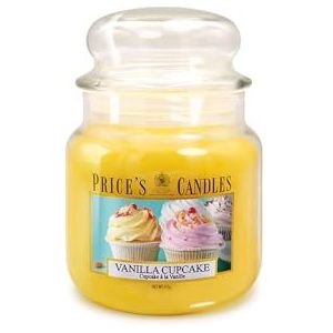 Price's - Vanille Cupcake Medium Jar Candle - Zoet, Heerlijk, Kwaliteit Geur - Langdurige Geur - Tot 90 Uur Brandtijd