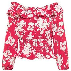FENIA Damesblouse 19523062-FE02, rood-wit, M, rood/wit, M