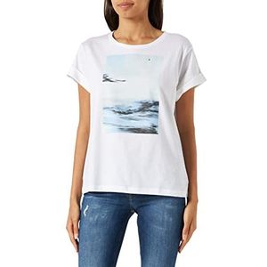 Sisley T-shirt voor dames (verpakking van 2 stuks), wit 101, M
