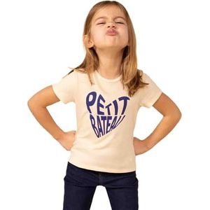 Petit Bateau T-shirt met korte mouwen voor meisjes, Avalanche wit, 8 Jaren