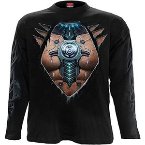 Spiral Cyber Skin Shirt met lange mouwen zwart XL 100% katoen Basics, Rock wear
