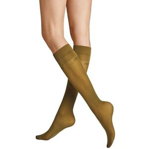Hudson Net Fashion Kniekousen voor dames, 37 denier, oker yellow 0538, 35-38