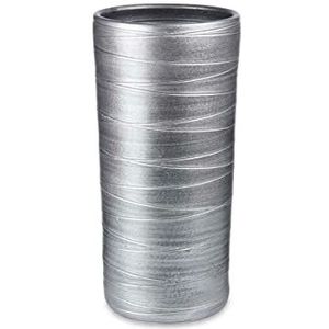 Giftdecor - Paraplu houder/bak/standaard - keramiek zilver - 23x50 cm