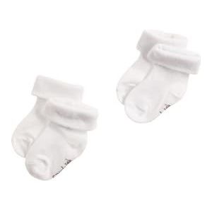 Noppies Unisex - Baby Sokken U Socks 2 stuks Beef, wit (white 001), 0-3 maanden