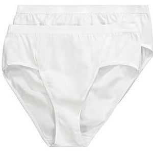 Ulla Popken Grote maten dames slip jazz-Pant set van 2, wit, 46-48