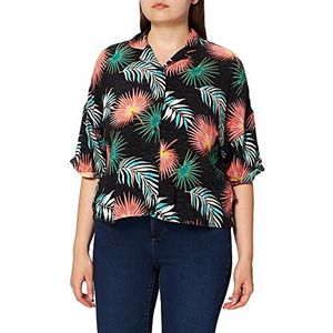 Lee FLORAL Resort Shirt voor dames, meerkleurig (Black 01), X-Small (fabrieksmaat: XS)