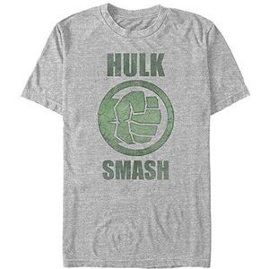 Marvel Unisex Avengers Classic Hulk It Organic Short Sleeve T-Shirt, Melange Grey, M, grijs (melange grey), M