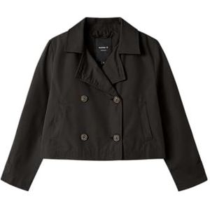 Name It - Nkfmadelin - Trenchcoat - Zwart - Kinderjas - Lange Mouwen