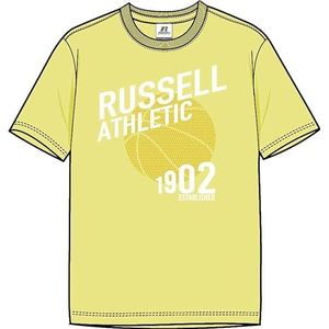 RUSSELL ATHLETIC Hoop-s/S Crewneck Tee T-shirt voor heren, limelight, XS