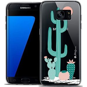Caseink - Beschermhoes Case voor Samsung Galaxy S7 Edge [Crystal HD Collection Petits Grains® Design A l'Ombre des Cactus - Rigide - Ultra Thin - Gedrukt in Frankrijk]