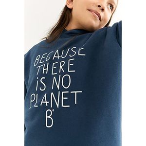 ECOALF, Billaralf Sweatshirt voor meisjes, katoen, gerecyclede stof, katoenen sweatshirt met lange mouwen, basic sweatshirt voor meisjes, Blauw (indigo), 8 Jaren
