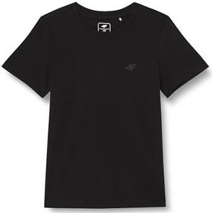 4F T-shirt M0795 Deep Black Kids 152, Diepzwart, 12 jaar