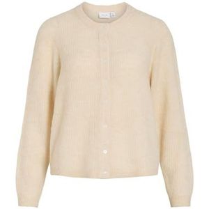 Vilory O-Neck L/S Gebreide Cardigan-Noos, zwart (total black), XL