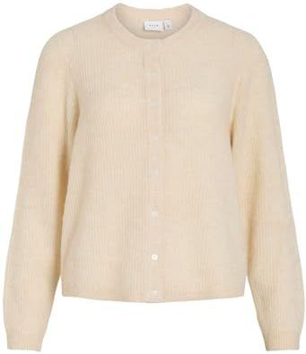 Vilory O-Neck L/S Gebreide Cardigan-Noos, zwart (total black), XL