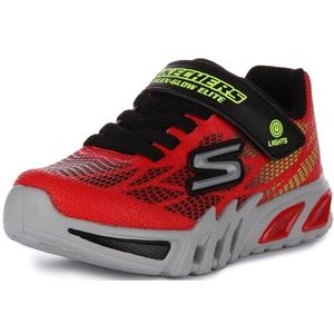 Skechers 400137n Rdbk Trainers voor jongens, Rode synthetische zwarte gele rand