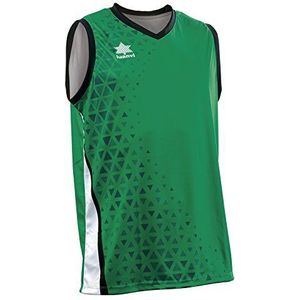 Luanvi Basket Cardiff Basketbal, shirt zonder mouwen, maat S groen/wit