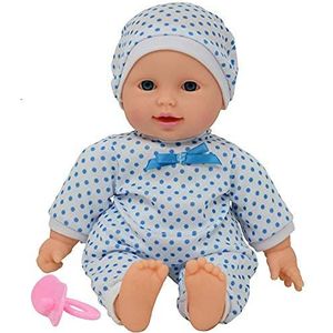 The New York Doll Collection 11 inches / 28 cm Zacht Lichaam Jongen Baby Pop in Geschenk Doos Pop Fopspeen Inbegrepen - Speelgoed Poppen Voor Jongens en Peuters