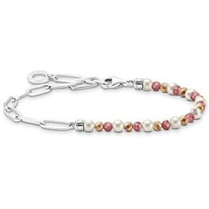 Thomas Sabo - Bedelarmband - Veelkleurig - Zilver - 925 Sterling Zilver met Parels en Jaspis