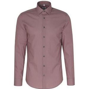 Seidensticker Zakelijk overhemd voor heren, shaped fit, gemakkelijk te strijken, kent-kraag, lange mouwen, 100% katoen, grijs, 44