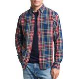 REG Indigo geruit shirt, blauw, S