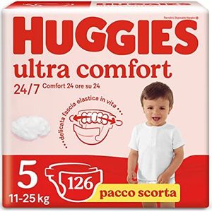 Huggies Ultra Comfort, luiers maat 5 (11-25 kg), Disney-design, voorraadverpakking, 126 stuks