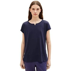 TOM TAILOR Dames T-shirt 1035892, 11331 - Atlantic Ocean Blue, M