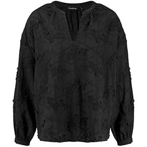 Taifun Dames 360316-11010 blouse, zwart, 38, zwart