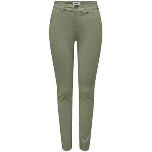 ONLY Onleverest Hw Skinny Pant Cc PNT Chino voor dames, oil green, (XS) W x 32L
