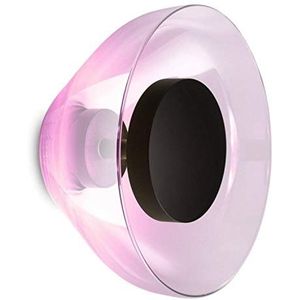 A676-007 LED-wandlamp, rond, 8,5 W, met mondgeblazen glas, paars, 9,6 x 18 x 18 cm