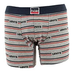 Levi's Heren Sportswear Organic Cotton Men's 2 Pack Boxer Briefs, grijs melange/marine, XL