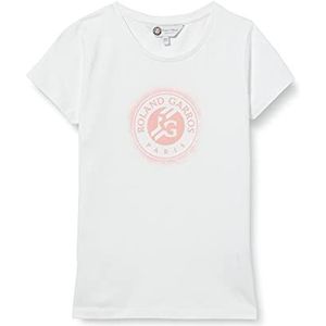 ROLAND GARROS Kleding T-shirt, model Nicole-voor kinderen, collectie logo, maat 12 jaar, kleur: wit, uniseks