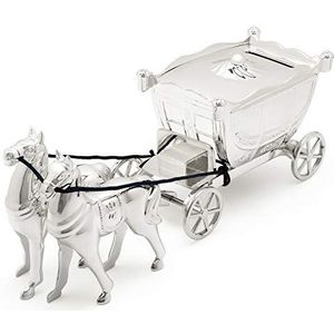 Spaarpot Horse & Carriage Silverpl. Lacq.