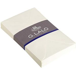 Lalo 21400L enveloppen Vergé de France (perfect voor je uitnodigingen, C6, 11,4 x 16,2 cm, 25 enveloppen) wit