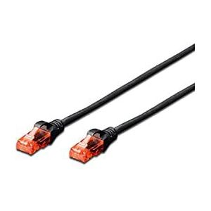 Ewent Ethernet-patchkabel categorie 6 U/UTP, overdracht tot 1 Gb, AWG 26/7, met twee RJ45-stekkers. Ideaal voor glasvezeloverdracht met Gigabit/LAN-netwerken, 5 m, zwart