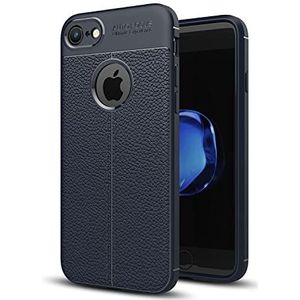 lopolike Hoes voor iPhone 7, zachte TPU-tough-beschermhoes [krasbestendig] [valbeveiliging] voor iPhone 7, blauw