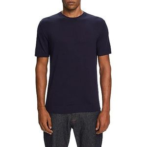 ESPRIT Trui met korte mouwen met kasjmier, Donkerblauw, XXL