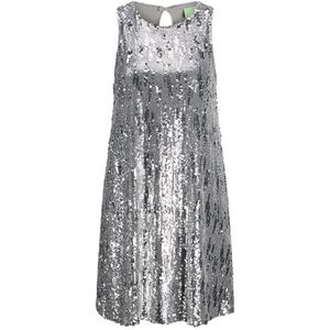 JACK & JONES Dames Jxtara Sl Sequin Dress WVN jurk, zilver, M