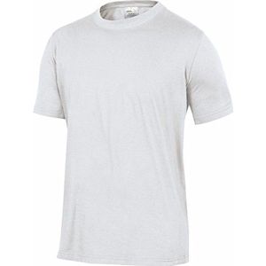 Delta plus Basic T-shirt geruit 100 katoen wit - L