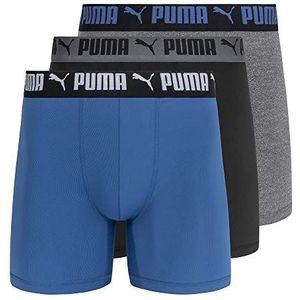 PUMA Boxershorts voor heren (verpakking van 3), Ster Saffier, S