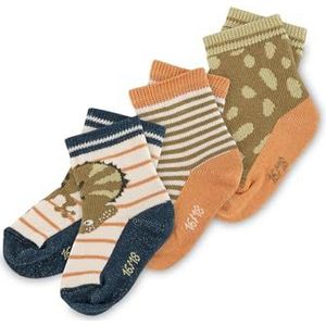 Sigikid Sokken set 3 paar kindersokken voor jongens, groen/oranje/blauw, 25-27