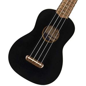 Fender Venetië sopraanukelele, zwart