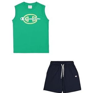 Champion Legacy Boy GS130 T-shirt, mouwloos, met grote print, voor kinderen, groen, groen (GS130), 7-8 jaar