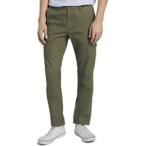 TOM TAILOR Denim Uomini Slim cargobroek 1026176, 11279 - Dry Greyish Olive, XL