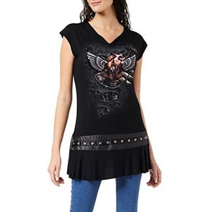 Spiral Direct Dames Steam Punk T-shirt jurk, zwart (zwart 001), 46 (fabrikantmaat: X-Large)