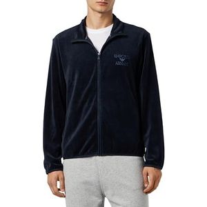 Emporio Armani Heren Men's Sweater Jacquard Bold Logo Chenille Sweatshirt, marineblauw, XL