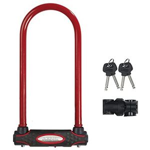 MASTER LOCK Beugelslot [Sleutelslot] [met houder] [gecertificeerd fietsslot - Secure-Gold-certificaat] [XL] [rood] 8195EURDPROCOLWR - Ideaal voor fietsen