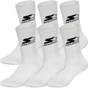 STARTER - Crew Sokken - Wit - 6-pack